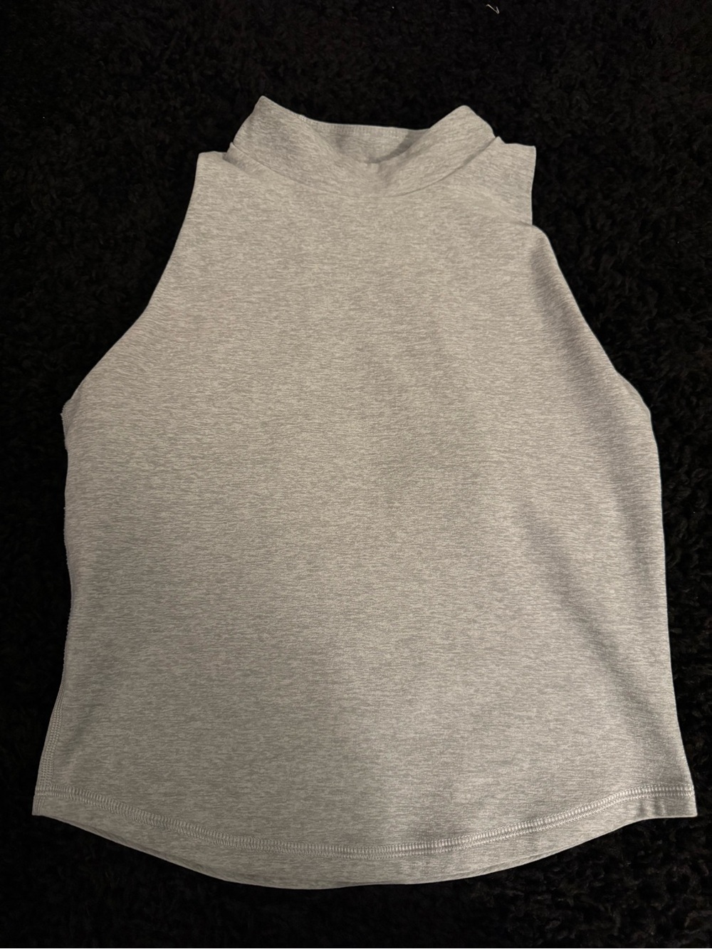 Aritzia GOLDEN light heathered Grey Sleeveless Mock Neck tank